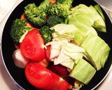 けみアミ美夕の簡単フライパンで蒸し野菜！作り方1写真