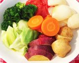 けみアミ美夕の簡単フライパンで蒸し野菜！作り方4写真
