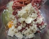 ☆チーズ入りミートボールのトマト煮込み☆作り方1写真