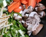 マッシュルームなどのヘルシー野菜炒め作り方2写真