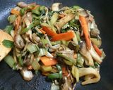 マッシュルームなどのヘルシー野菜炒め作り方6写真