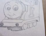 キャラチョコ♪トーマス♪チョコプレート作り方3写真