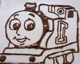 キャラチョコ♪トーマス♪チョコプレート作り方4写真