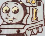 キャラチョコ♪トーマス♪チョコプレート作り方5写真