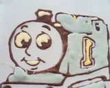 キャラチョコ♪トーマス♪チョコプレート作り方6写真