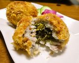 ごま高菜が入った✿味噌風味✿里芋コロッケ作り方5写真