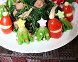 クリスマス飾付けに♥ほうれん草のツリー作り方3写真