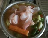 魚とモーういのピリ辛味噌汁!作り方2写真