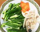 具が大きい！れんこん入りもりもり青椒肉絲作り方2写真