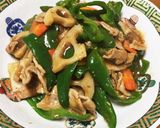 具が大きい！れんこん入りもりもり青椒肉絲作り方6写真