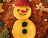 スライスチーズ*雪だるま キャラ弁にも作り方2写真