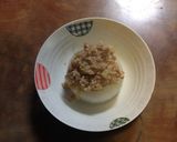 大根の肉味噌とろけるチーズかけ作り方4写真