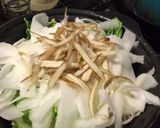 ぴら大根と鶏だんごのにんにく味噌鍋作り方10写真