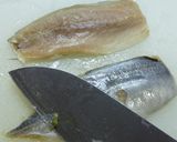 アジのバジルオイル焼き！にんにくの芽風味作り方1写真