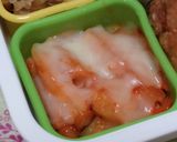 天かすいり卵でお好み焼き☆レンジでお弁当作り方3写真