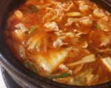 チゲ風キムチ煮込みうどん作り方2写真