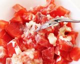 前菜＊サーモンタルタルとバジル豆腐ムース作り方6写真