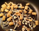 節約！大根の葉といりこのにんにく炒め物作り方4写真