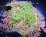 アボカドとスモークサーモンのパスタ作り方4写真