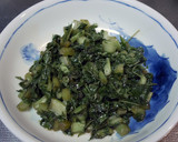簡単！めんつゆ炒めの大根葉☆ご飯作り方4写真