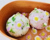 米粉のバナナケーキ　エディブルフラワー作り方5写真
