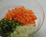 家にある野菜でキーマカレー作り方1写真