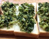 簡単美味しい♬大根葉のチーズトースト作り方3写真