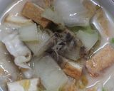 白菜と餃子と厚揚げの簡単手抜きスープ鍋作り方10写真