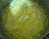 あごだしで！白菜とえのきの味噌汁作り方3写真