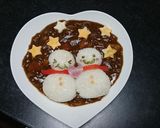 雪だるまカレー(*´∀`)♪作り方6写真