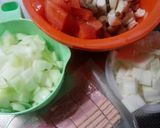 美味❤お好み焼きソースで白菜スープパスタ作り方1写真