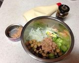 デリ風♡セロリの葉っぱとお豆のサラダ作り方4写真