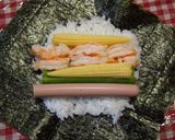 冷蔵庫の整理整頓で　デコおにぎらず作り方1写真
