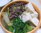 麺つゆで簡単★すき焼き風肉豆腐作り方15写真