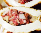 厚揚げの肉挟みピリ辛チゲ鍋(*^◯^*)作り方2写真