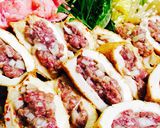 厚揚げの肉挟みピリ辛チゲ鍋(*^◯^*)作り方6写真