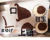 早く食べて♪崩れちゃう！オラフ全身ケーキ作り方7写真