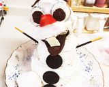 早く食べて♪崩れちゃう！オラフ全身ケーキ作り方8写真