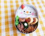 幼稚園 キャラ弁♡クリスマス 雪だるま作り方2写真