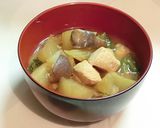 鶏肉と野菜の酒粕みそ煮込み作り方4写真