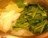常夜鍋（ほうれん草の豚しゃぶ）作り方1写真