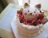 わんこ∪・ω・∪苺たっぷりショートケーキ作り方25写真
