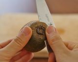 おもてなしに♪キウイの皮でお花作り方1写真