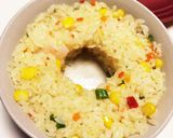 リース風ちりめん山椒水菜のマヨ卵のせピラ作り方3写真