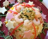 リース風ちりめん山椒水菜のマヨ卵のせピラ作り方6写真