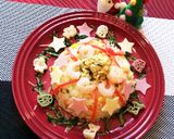 リース風ちりめん山椒水菜のマヨ卵のせピラ作り方7写真
