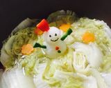 ミルフィーユ鍋♪雪だるまおろしアート作り方4写真