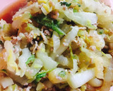 白菜とひき肉のしょうが炒め作り方4写真