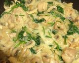 鳥もも肉とほうれん草のミルク煮込み作り方5写真