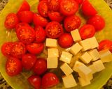 速攻おつまみ♡ミニトマトとチーズのマリネ作り方1写真